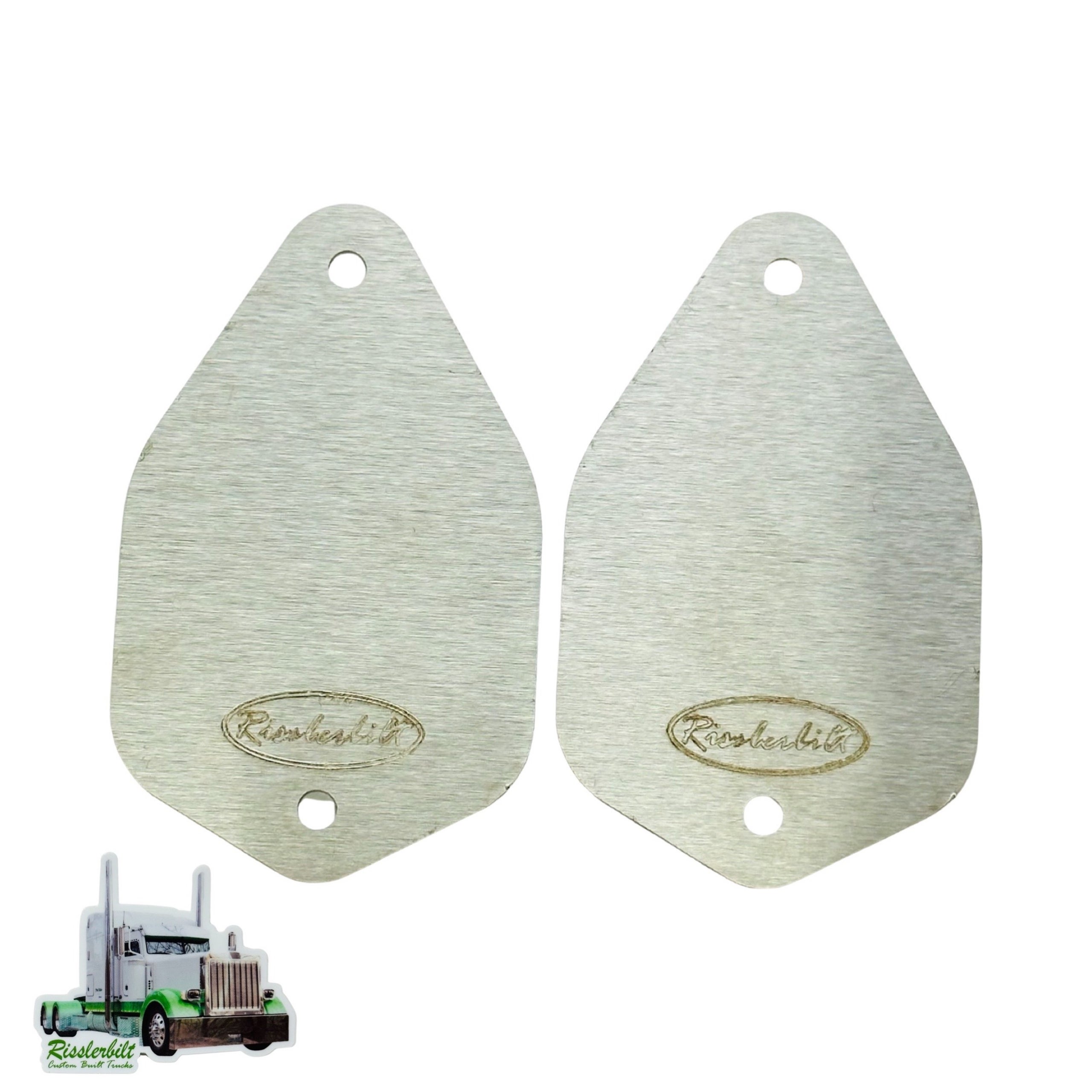 Peterbilt Roof Cab Plates Horn Block Off Stainless Steel Risslerbilt